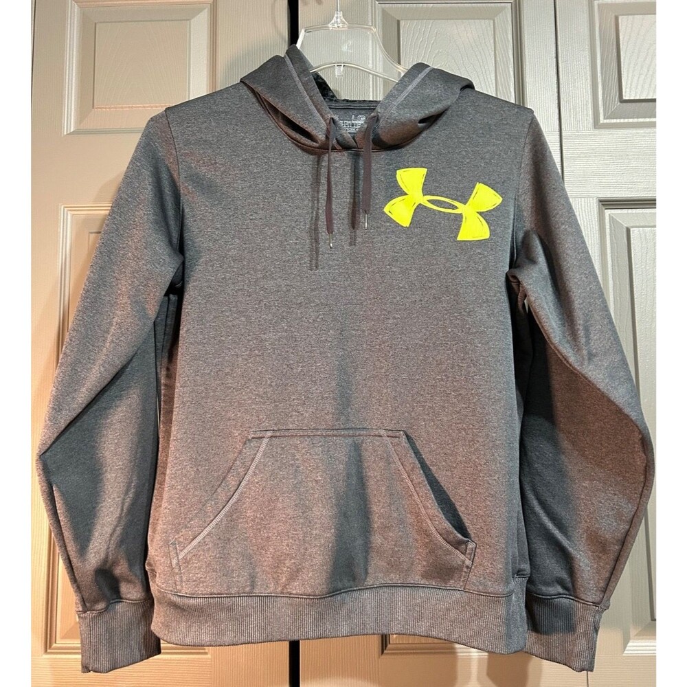 Under Armor Mens Semi-Fitted Cold Gear Pullover Hoodie Large
